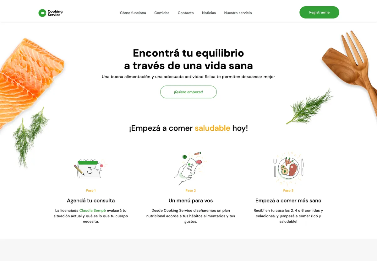 Sitio público de Cooking Service